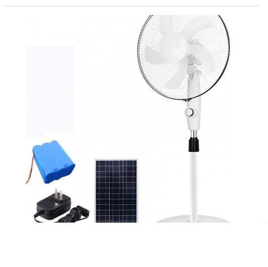 ABANICO SOLAR RECARGABLE DE 16 PULGADAS MD-12103