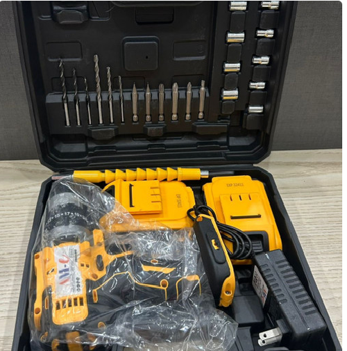 SET DE TALADRO 2 BATERIAS 21 V 26 PZ AMARILLO HASS/ AM