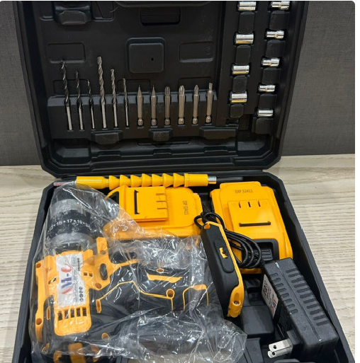 SET DE TALADRO 2 BATERIAS 21 V 26 PZ AMARILLO HASS/ AM